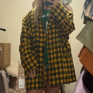 Yellow Plaid Women's Jacket by Maggie Barnes Clueless